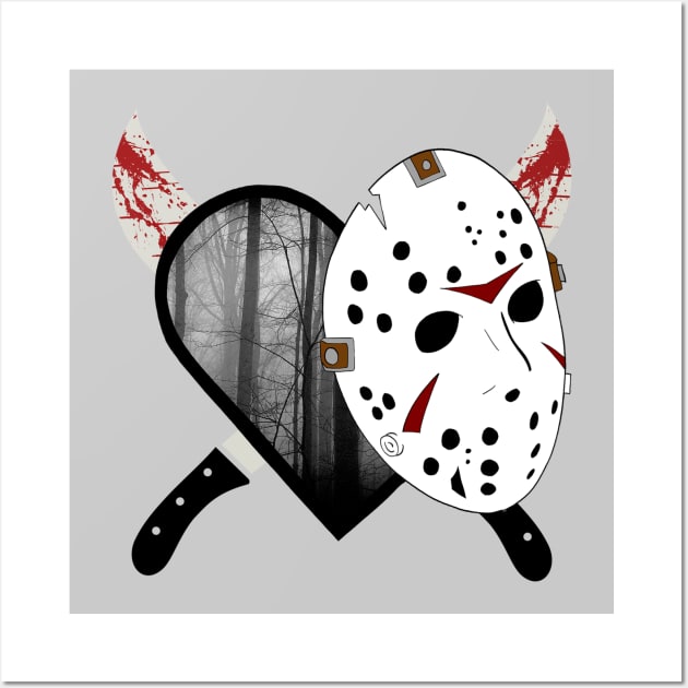 Love Horror - Jason Voorhees - Friday the 13th Wall Art by mightbelucifer